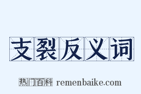 支裂反义词是什么意思的图片